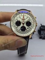 Swiss Copy Breitling 1884 Chronometre Navitimer Watch Rose Gold White Dial